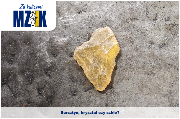 Grafika za kulisami z kawałkiem żywicy