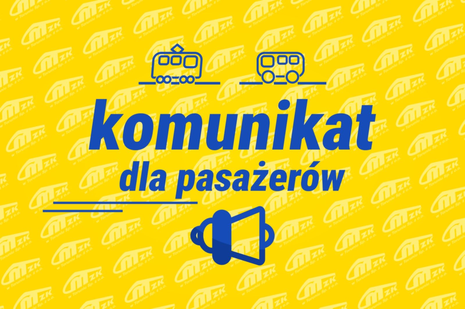 Komunikat dla pasażerów - grafika