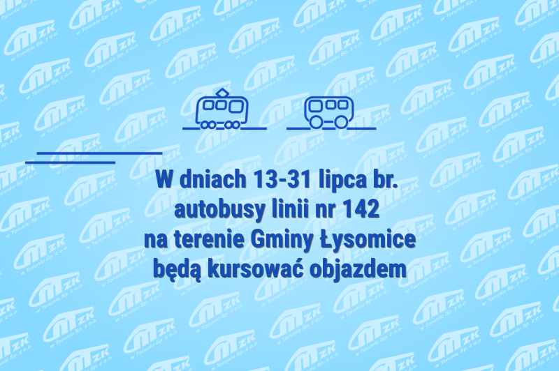 
W związku z przebudową ul. Kościelnej w Papowie Toruńskim, w dniach od 13 do 31 lipca 2026 r. a...